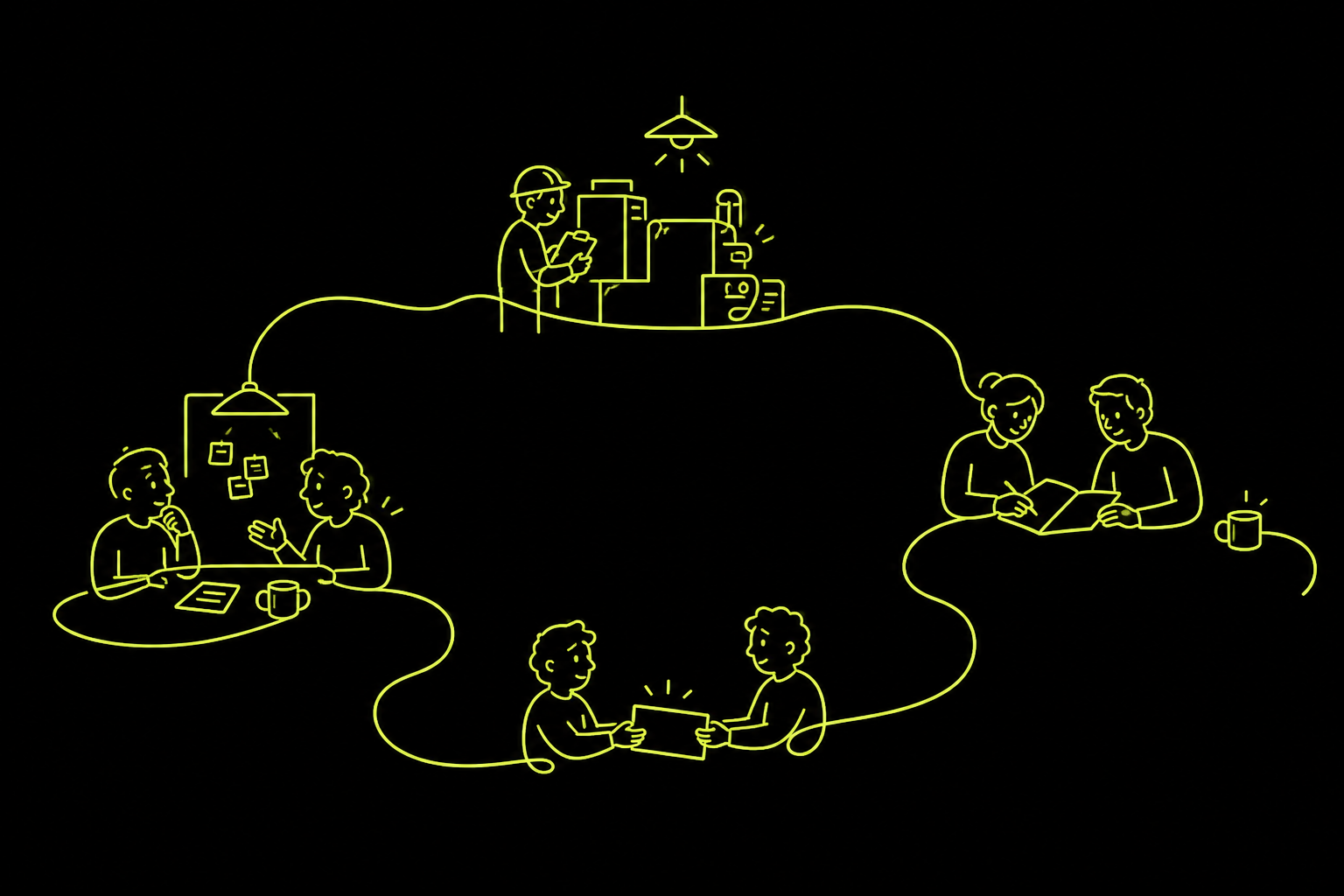 A consultant and client stay connected through recurring operational work.